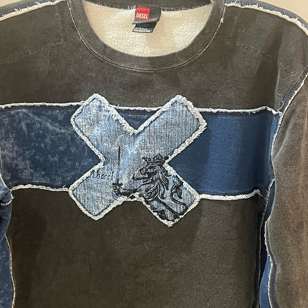 Diesel women’s acid wash long sleeve shirt size large - Picture 2 of 7